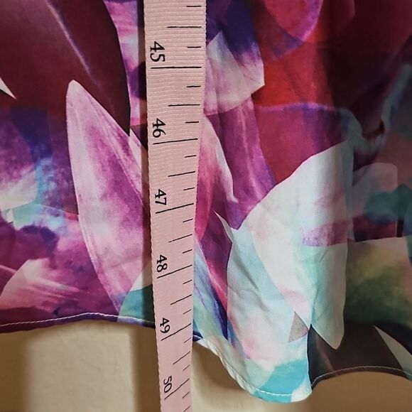 NWT City Chic 14 Bright Bouquet‎ Maxi  Strapless Floral Dress Purple and Blue - Picture 9 of 9